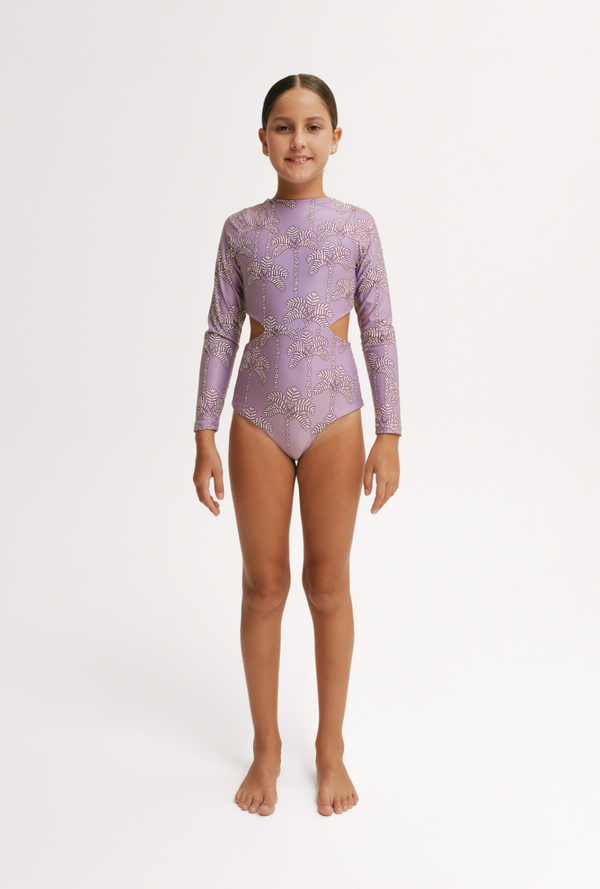 Vestido de Baño Entero Niña Mely Malva