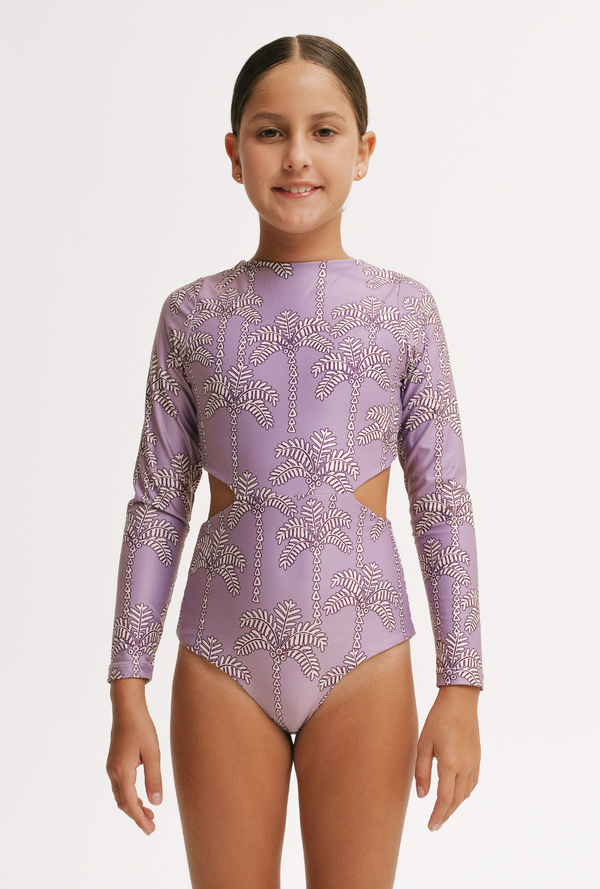 Vestido de Baño Entero Niña Mely Malva