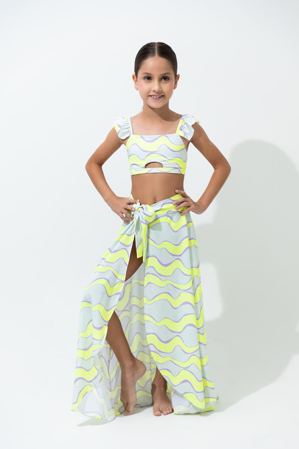 Martinica Skirt Girl | Falda larga de salida de baño con amarre en cintura